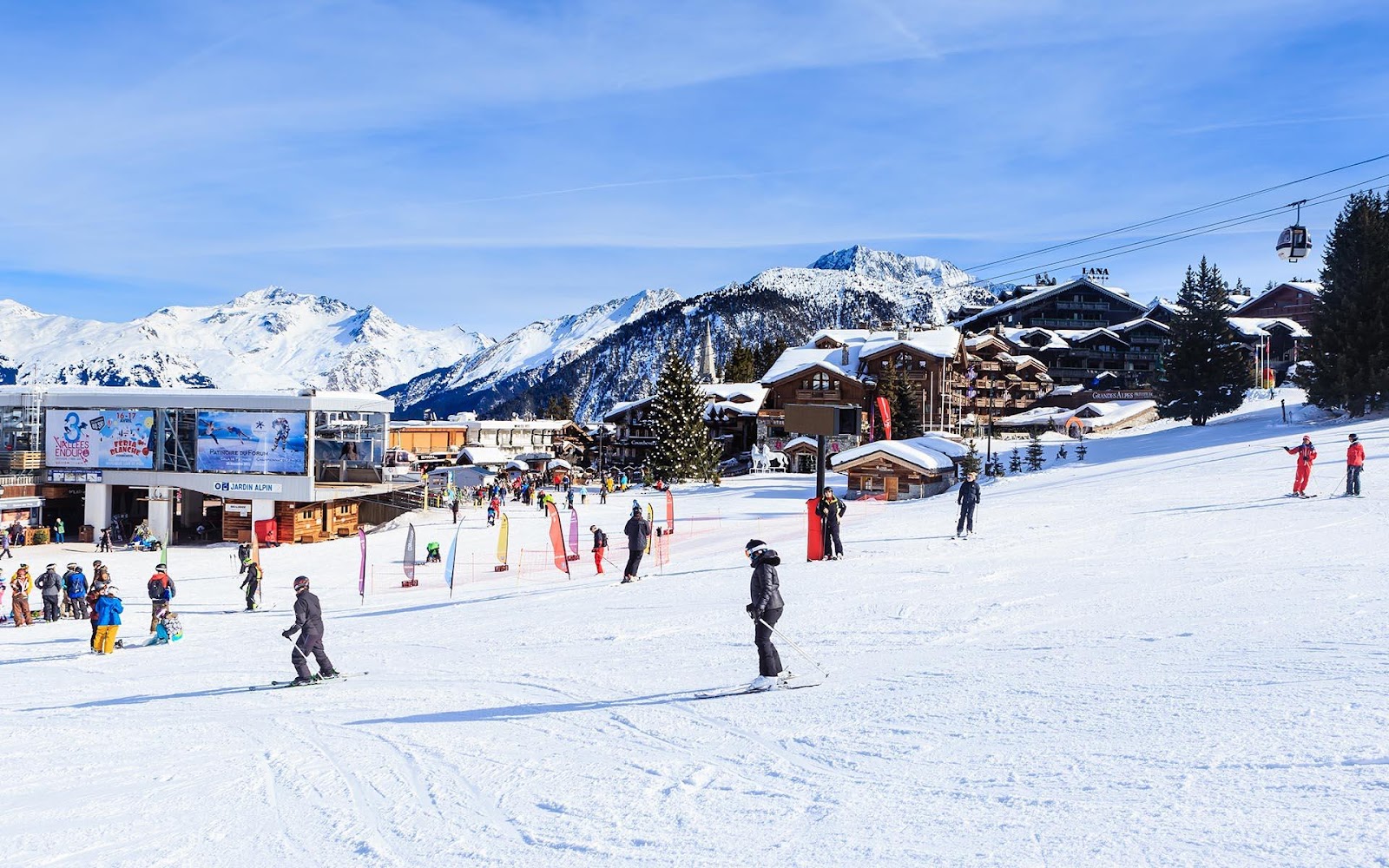 The ski resort of Courchevel 1850, France