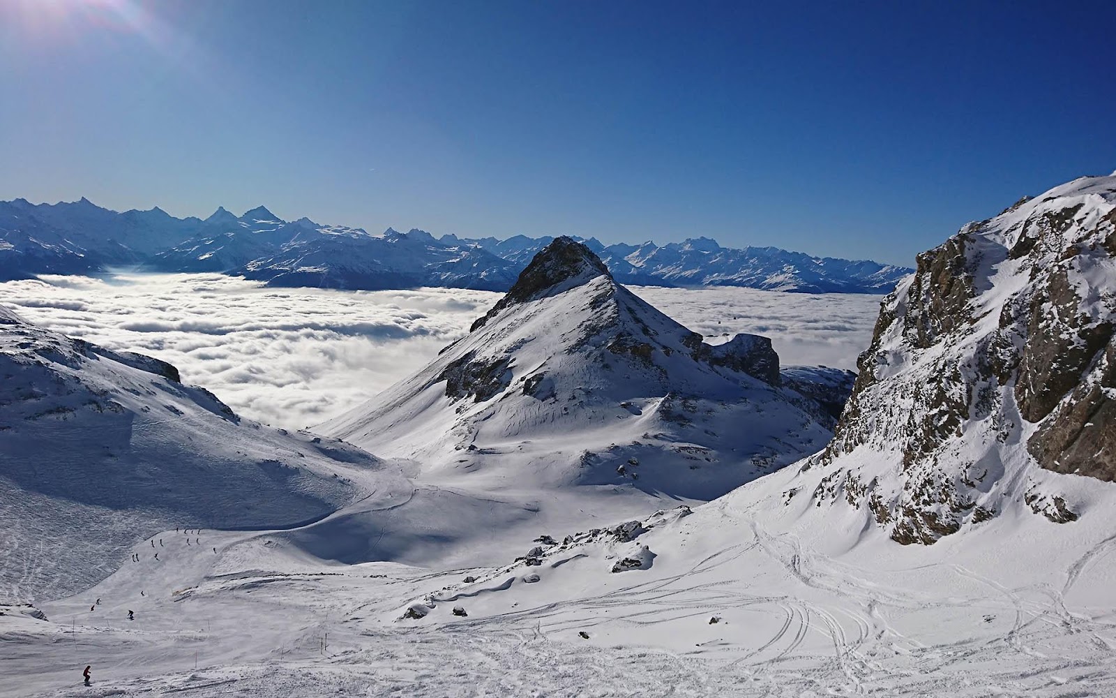 The mountains of Crans Montana